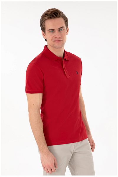 U.S. Polo Assn. Tricou de bază pentru bărbați cu guler polo U.S. Polo Assn