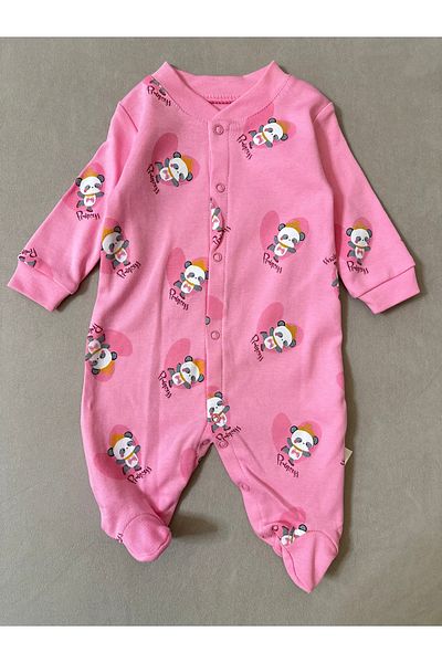 SANTRALBEBE Baby Girl Front Snap Jumpsuit