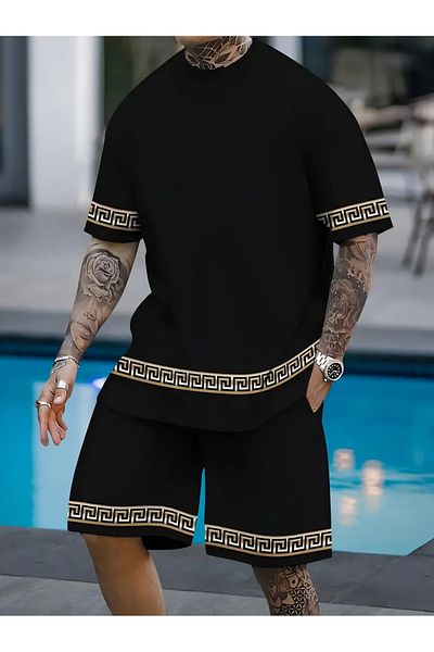 bellanova Tshirt and Shorts Set, Lace-Up Printed