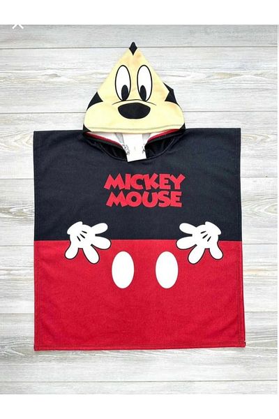 hira kids collection Prosop de plajă pentru copii Poncho imprimat Mickey