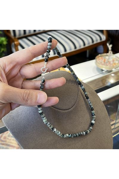 dergah tesbih Iolite Stone Necklace