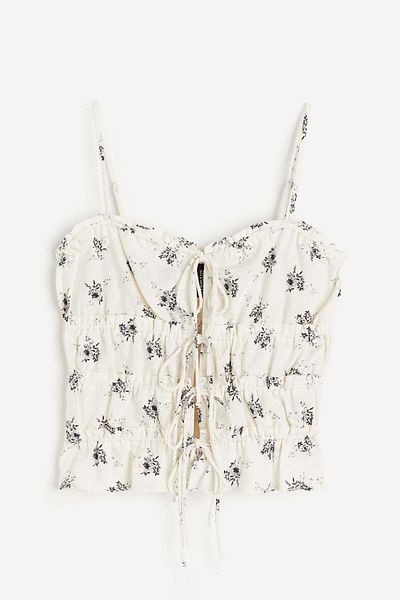 H&M Drawstring-detail strappy top