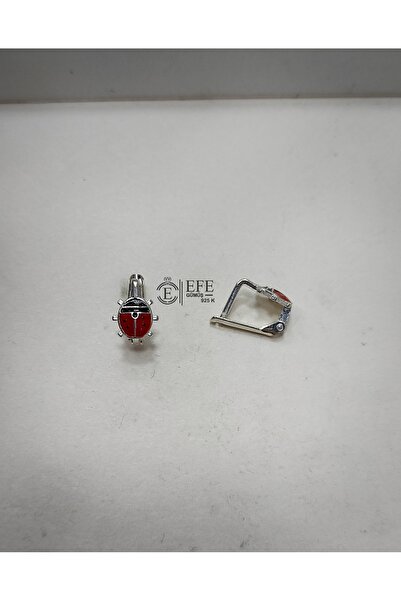 Home 925 AYAR GÜMÜŞ UĞUR BÖCEĞİ MODEL MİNELİ BEBEK KÜPESİ