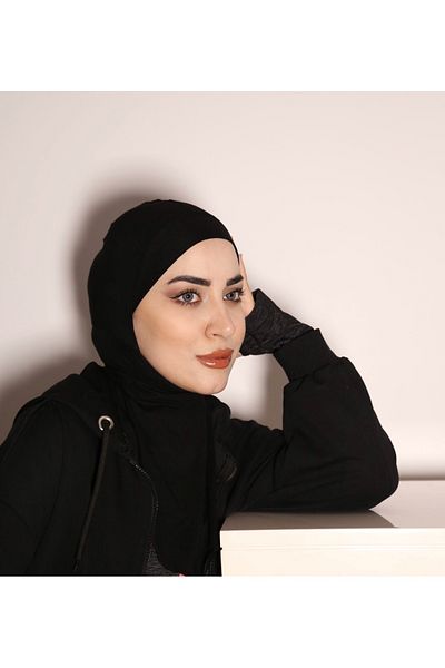 Mihrisina collection Women's Neck Collar Bonnet Shawl Black