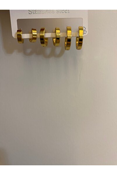 Tasarım Çelik çoklu halka küpe