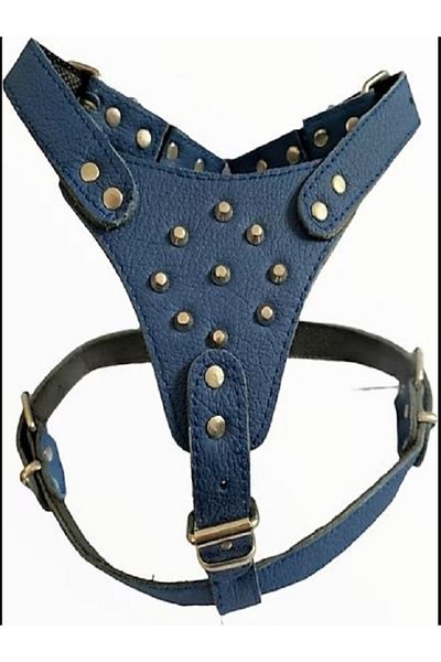 PACOPET Genuine Leather Gladiator Breastplate Dog Collar