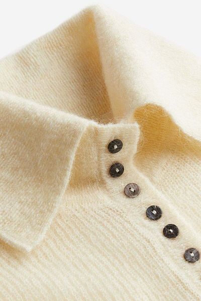 H&M Mohair-blend collared top