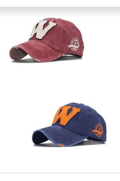 WOHOME Unisex Antique W Hat Set of 2