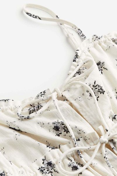 H&M Drawstring-detail strappy top