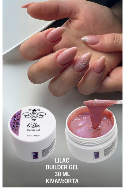 QBEE PROFESSIONAL 30ml Protez Tırnak Jeli Builder Gel Lilac Pinky