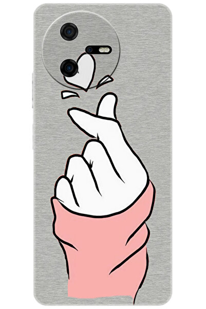 CASPER Via A40 Uyumlu Kılıf Desen Baskılı Silikon Parmak Şıklatma Kalp STK:75...