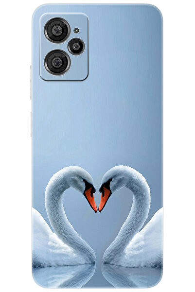 CASPER Via X30 / X30 PLUS Uyumlu Kılıf Desen Baskılı Silikon Kuğ ve Kalp STK:305 CP-WGO20qw