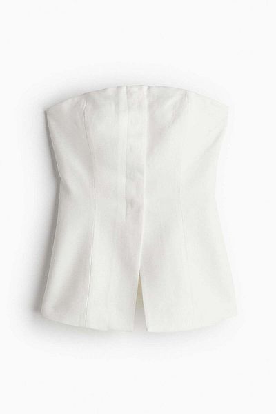 H&M Linen-blend bandeau top
