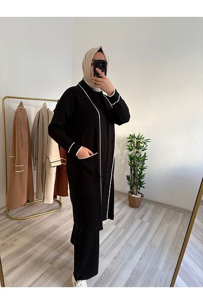 Marjita Hijab Triple Knitwear Set - Sweater Sweater Trousers 3 Piece Set
