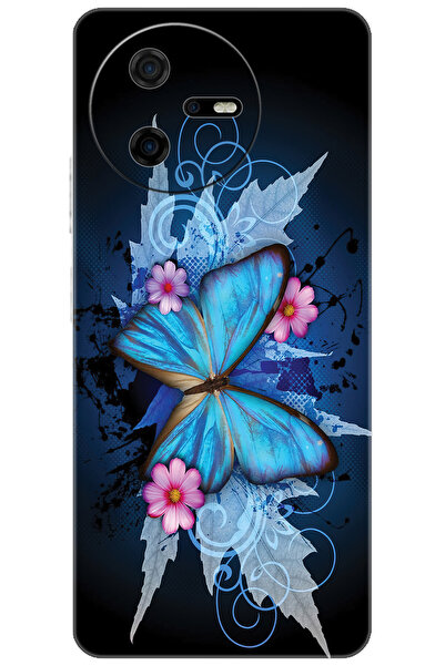 CASPER Via A40 Uyumlu Kılıf Desen Baskılı Silikon Kelebek Resim STK:550 CP-f75uxii
