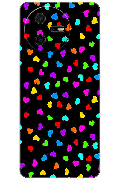 CASPER Via A40 Uyumlu Kılıf Desen Baskılı Silikon Renkli Minik Kalpler STK:1017 CP-pgMYYZv