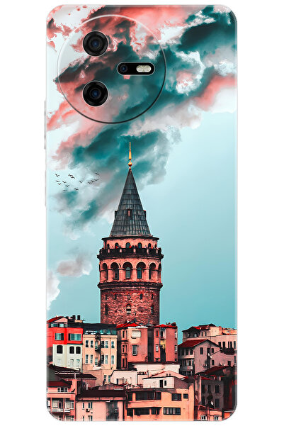 CASPER Via A40 Uyumlu Kılıf Desen Baskılı Silikon Galata Kulesi STK:688 CP-BdyUS1V