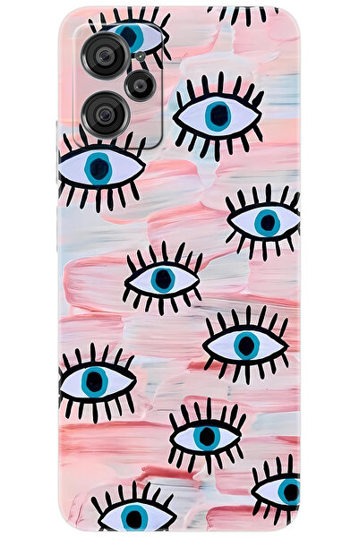 CASPER Via X30 / X30 PLUS Uyumlu Kılıf Desen Baskılı Silikon Nazarlık Gözler STK:661 CP-ztPuvHx