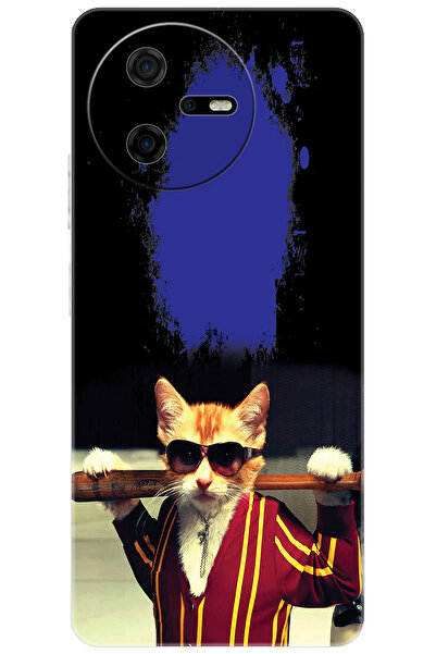 CASPER Via A40 Uyumlu Kılıf Desen Baskılı Silikon Artist Kedi STK:481 CP-SZxpkTb