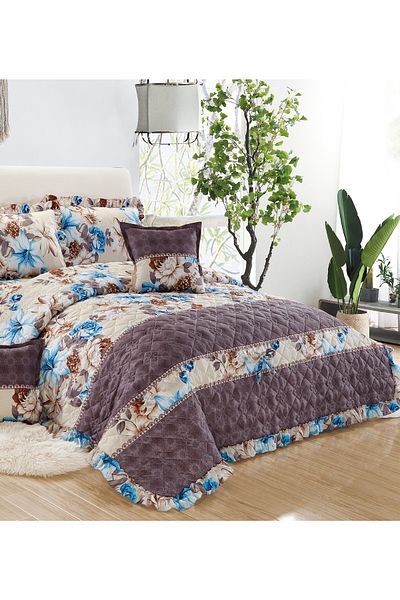 Generic Compressed Comforter Set Twin Size Tow color, 4 Pieces, Single Size 160x210cm