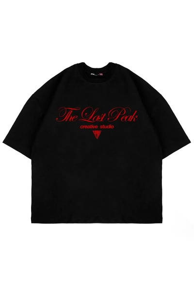 Bravebell The Last Peak Printed Black Oversize Unisex Tshirt