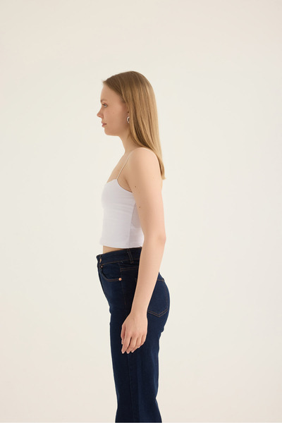 SEVİLEN Базовий кроп-топ на бретельках