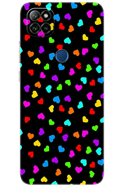 CASPER Via E30 / E30 PLUS Uyumlu Kılıf Desen Baskılı Silikon Renkli Minik Kalpler STK:1017 CP-4ETFvNv