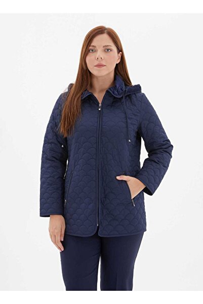 Selen Lacivert Kadın Bebe Standart Kapitone Mont 24KSL6114