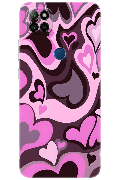 CASPER Via E30 / E30 PLUS Uyumlu Kılıf Desen Baskılı Silikon Kalp Dalgası STK:724 CP-6t85UQT