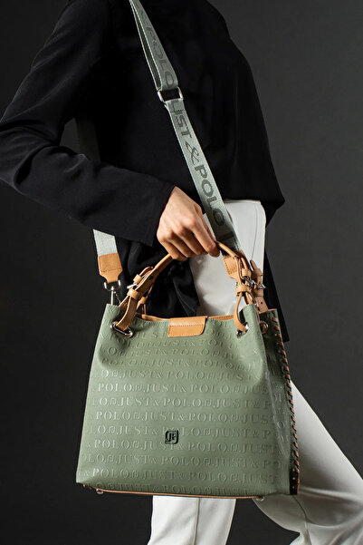 JP POLO Women's Original Just Polo Large Size Adjustable Strap Luxury Hand and Shoulder Bag Shoulder Bag