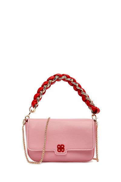 Derimod Women's Pink Long Chain Strap Mini Shoulder Bag 25Sbd 249118
