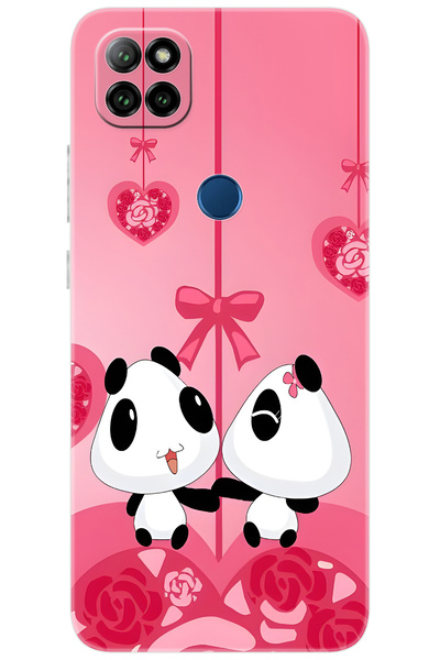 CASPER Via E30 / E30 PLUS Uyumlu Kılıf Desen Baskılı Silikon Sevimli Pandalar STK:166 CP-NoAn9EI