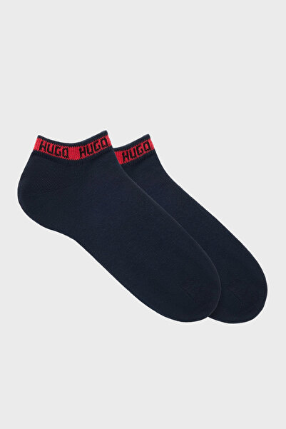 HUGO Streç Pamuklu Logolu 2 Pack Çorap Erkek ÇORAP 50516394 401