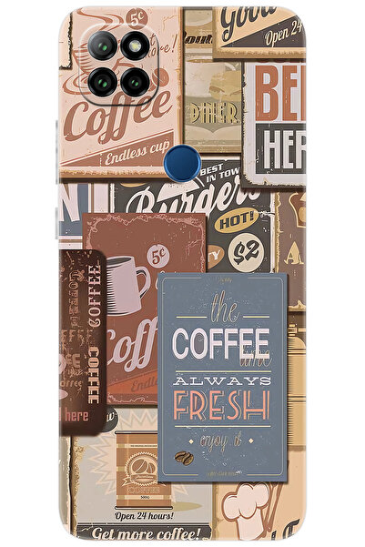 CASPER Via E30 / E30 PLUS Uyumlu Kılıf Desen Baskılı Silikon Kahveci Tabelaları STK:1013 CP-4twsgqL