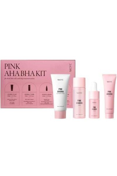 Nacific Nasific - Pink AHA BHA Kit for Problem Skin Care , 4 pieces