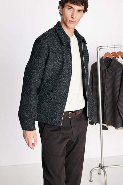H&M Regular Fit Tweed overshirt