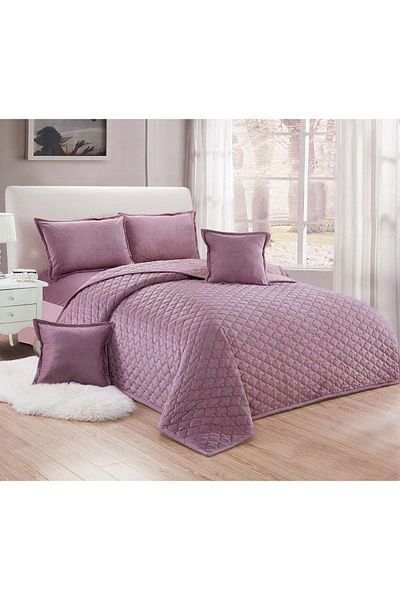 Generic 6 Pieces Comforter Set For All Season King Size 220X240Cm Velvet Bedding Set