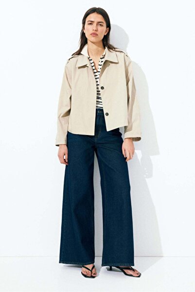 H&M سترة قطنية كبيرة الحجم