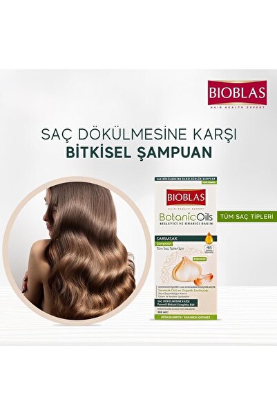 Bioblas Botanic Oils Sarımsaklı Şampuan 360 ml Saç Dökülmesine Karşı, Güçlendirici
