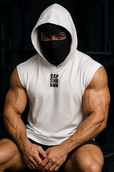 Capshon Sport Gym White Tank Top Capshon Onstage