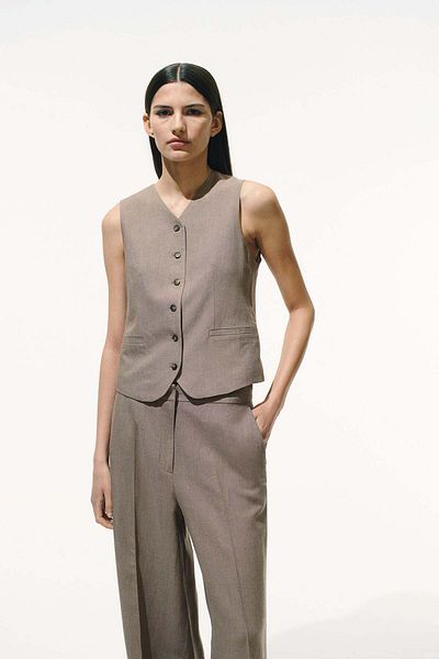 H&M Linen-blend Suit Waistcoat