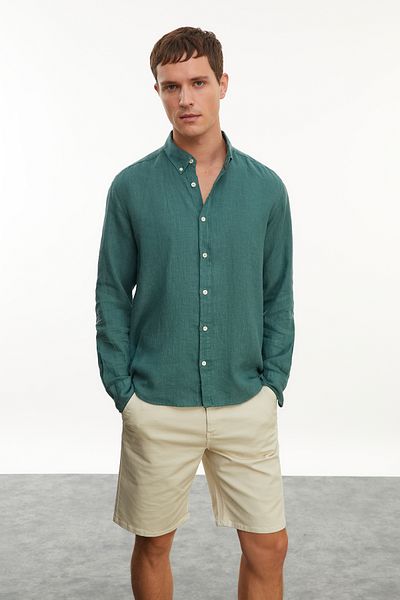 Mudo Slim Fit Linen Shirt
