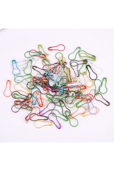 choice2 متعدد الألوان 100 قطعة 100/200/300 قطعة دبوس أمان معدني على شكل كمثرى...