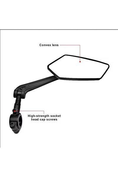 Choice left mirror Bike Rearview Mirror Mountain Bike HD Reflection Mirror Battery Bike Adjustable Mirror O