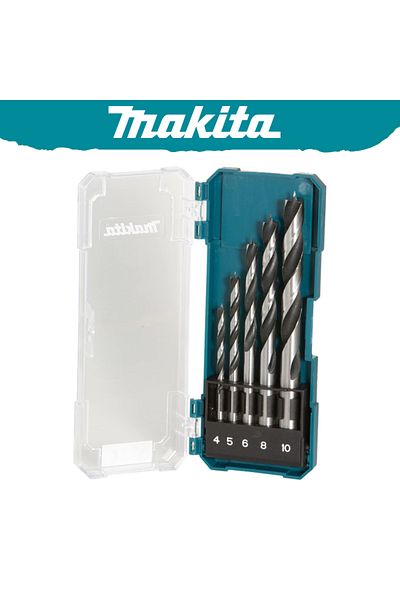 Makita D-72861 D-72861 Wood Drill Bit Set 5-piece 4 Mm/5 Mm/6 Mm/8 Mm/10 Mm Straight Shank Impact Dr
