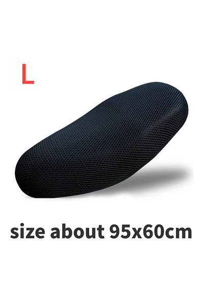 Choice L Motorcycle 3D Mesh Fabric Anti-skid Pad Scooter Seat Electric Bike Seat Cover Breathable Waterpro.