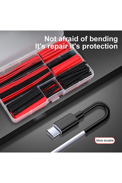 Choice 150pcs Thermoresistant Tube Heat Shrink Wrapping Kit Assorted Wire Cable Sulation Sleeving 2:1 bl...