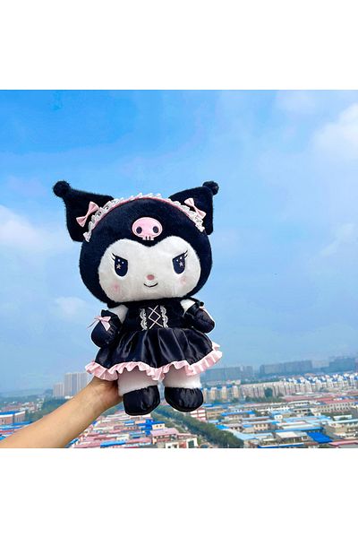 Choice 25cm Kuromi Cartoon Sanrio Kuromi Plush Doll Big Size Cute Uniform Little Devil Kawaii Plushies Stuf