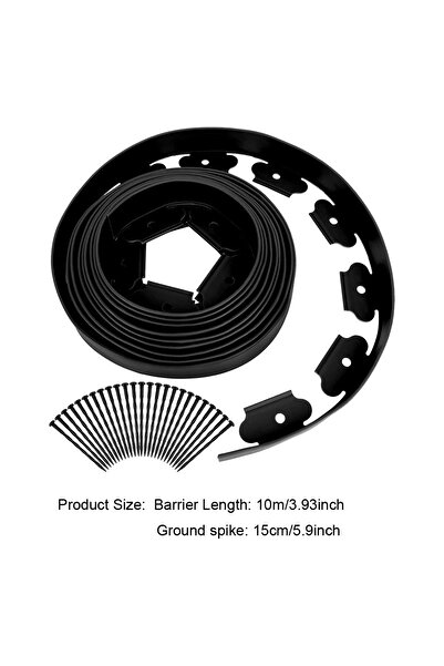 Choice حاجز حديقة ثابت أسود 10 أمتار، حافة بلاستيكية، حافة المناظر الطبيعية، مجموعة حافة الحديقة مع