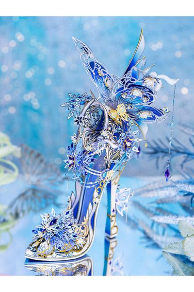 Choice snow love MU Snow Love Magic Crystal Shoes 3D Metal Puzzle Assembly Model Handmade DIY